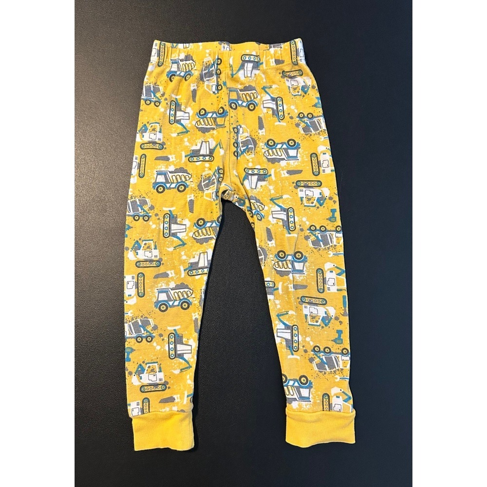 Old Navy Toddler Boys Yellow Construction Truck Cotton Pajama Pants 3T 1507